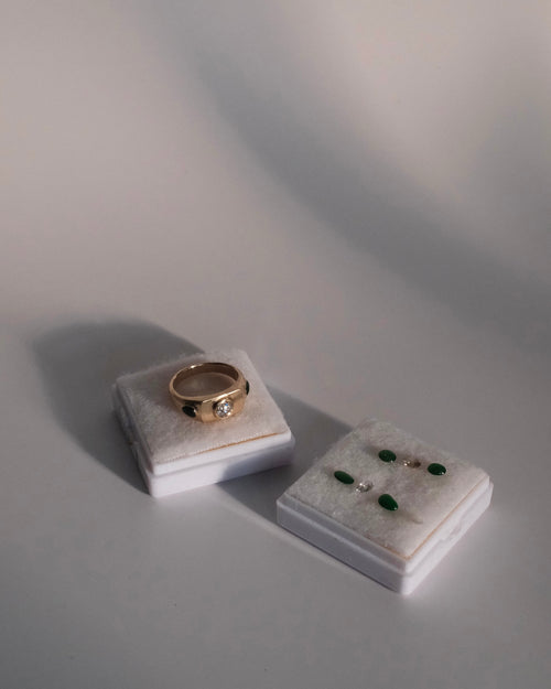 Jade and Diamond Signet