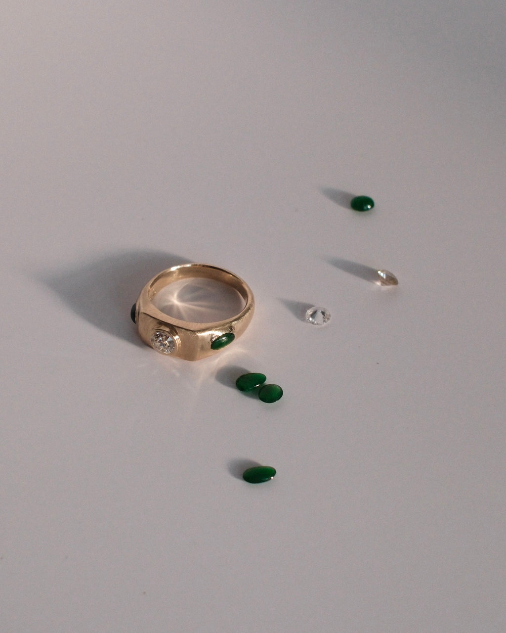 Jade and Diamond Signet