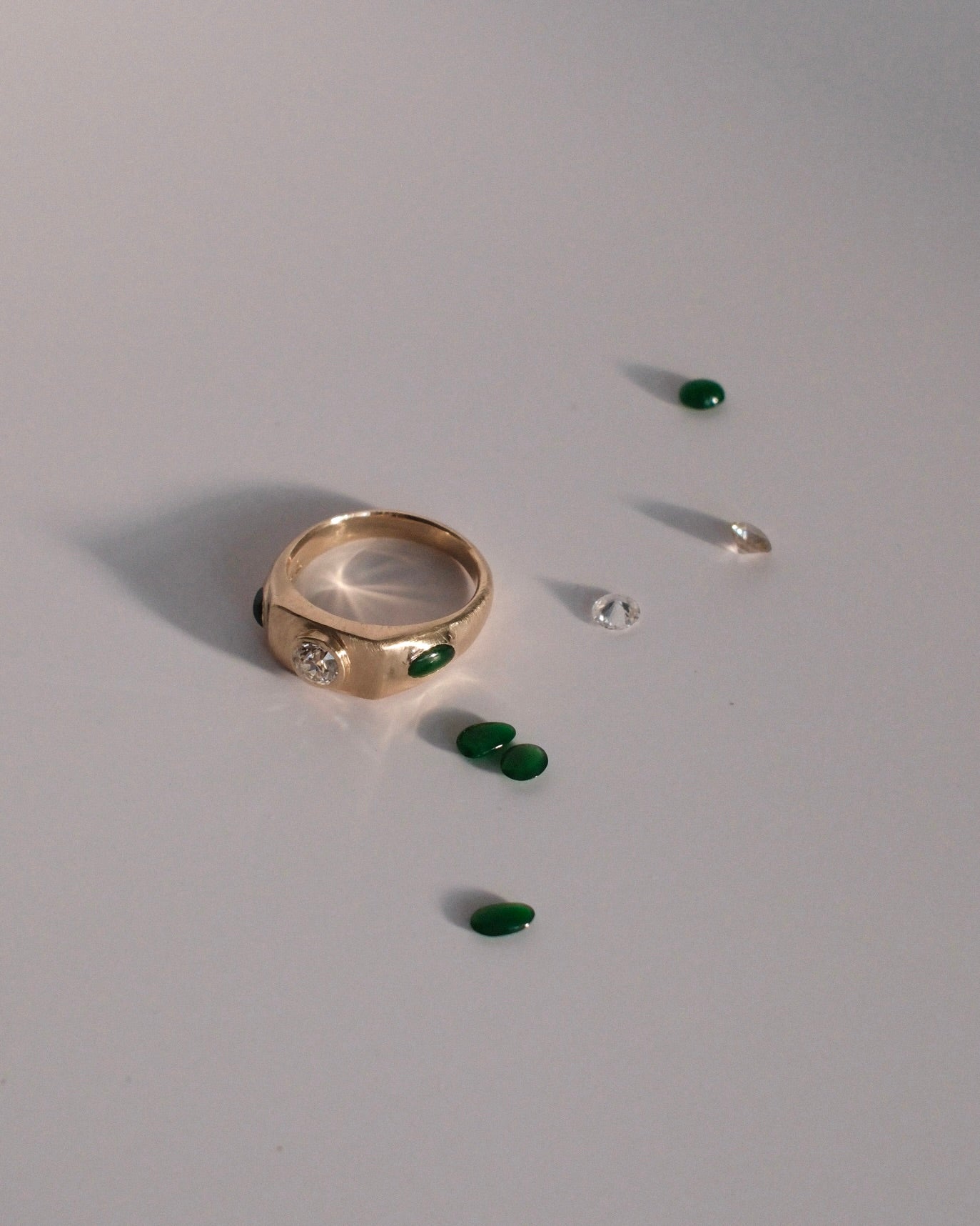 Jade and Diamond Signet