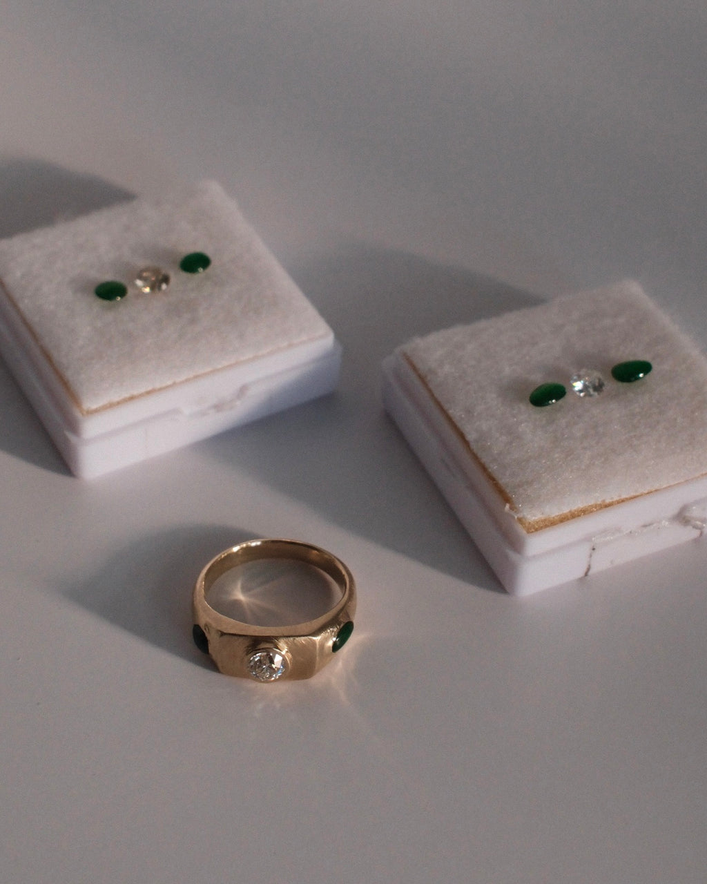 Jade and Diamond Signet