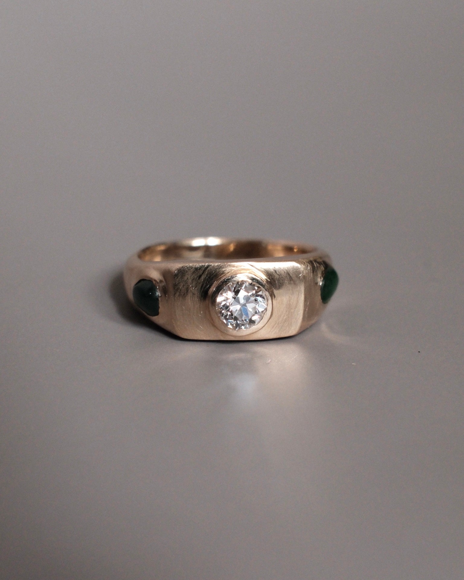 Jade and Diamond Signet