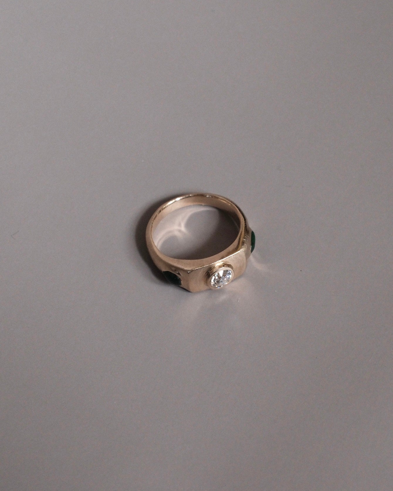Jade and Diamond Signet