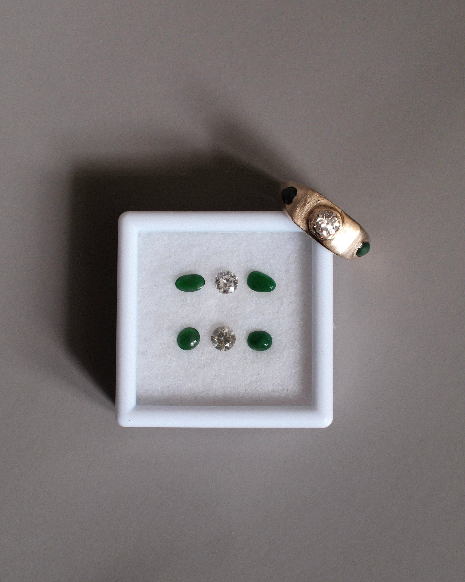 Jade and Diamond Signet