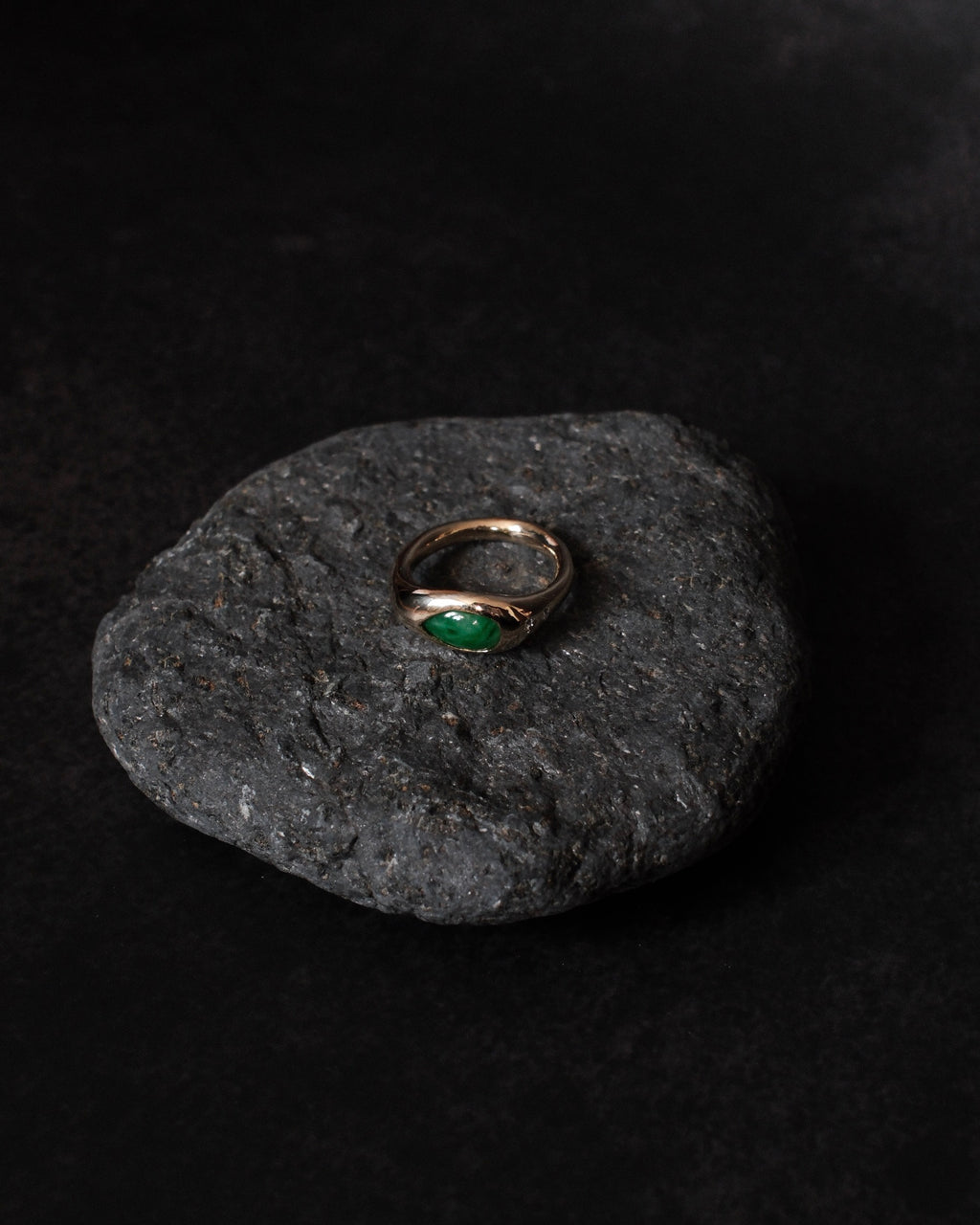 Pear and Diamond Jade Ring