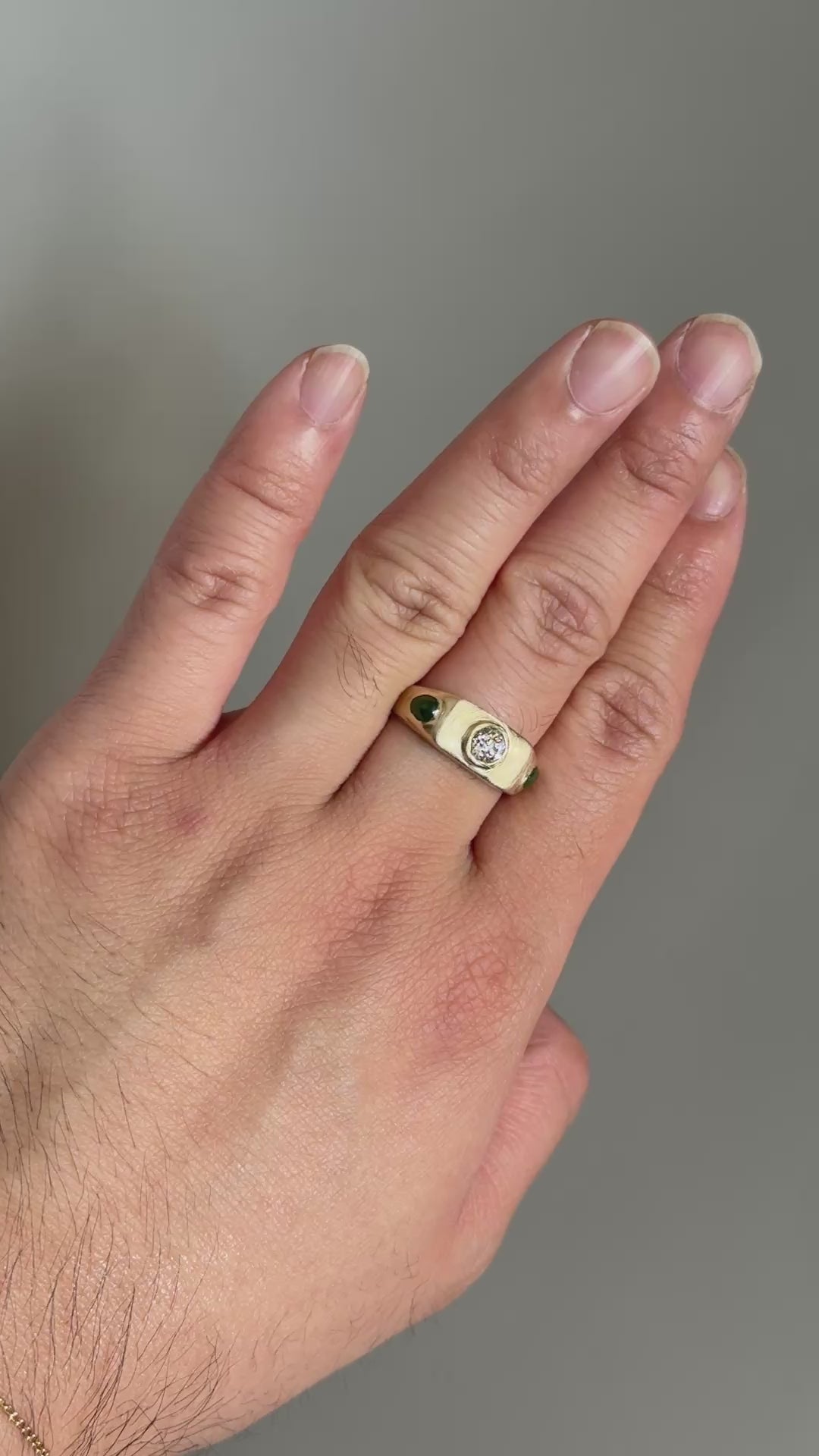 Jade and Diamond Signet