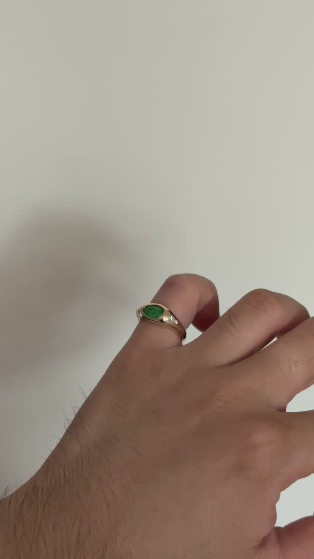 Pear and Diamond Jade Ring
